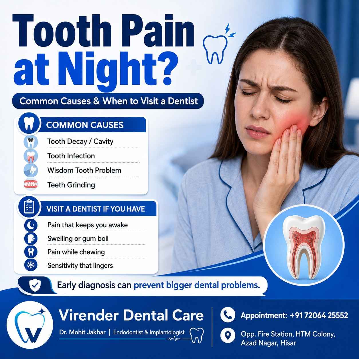 Tooth Pain at Night Causes and Treatment in Hisar